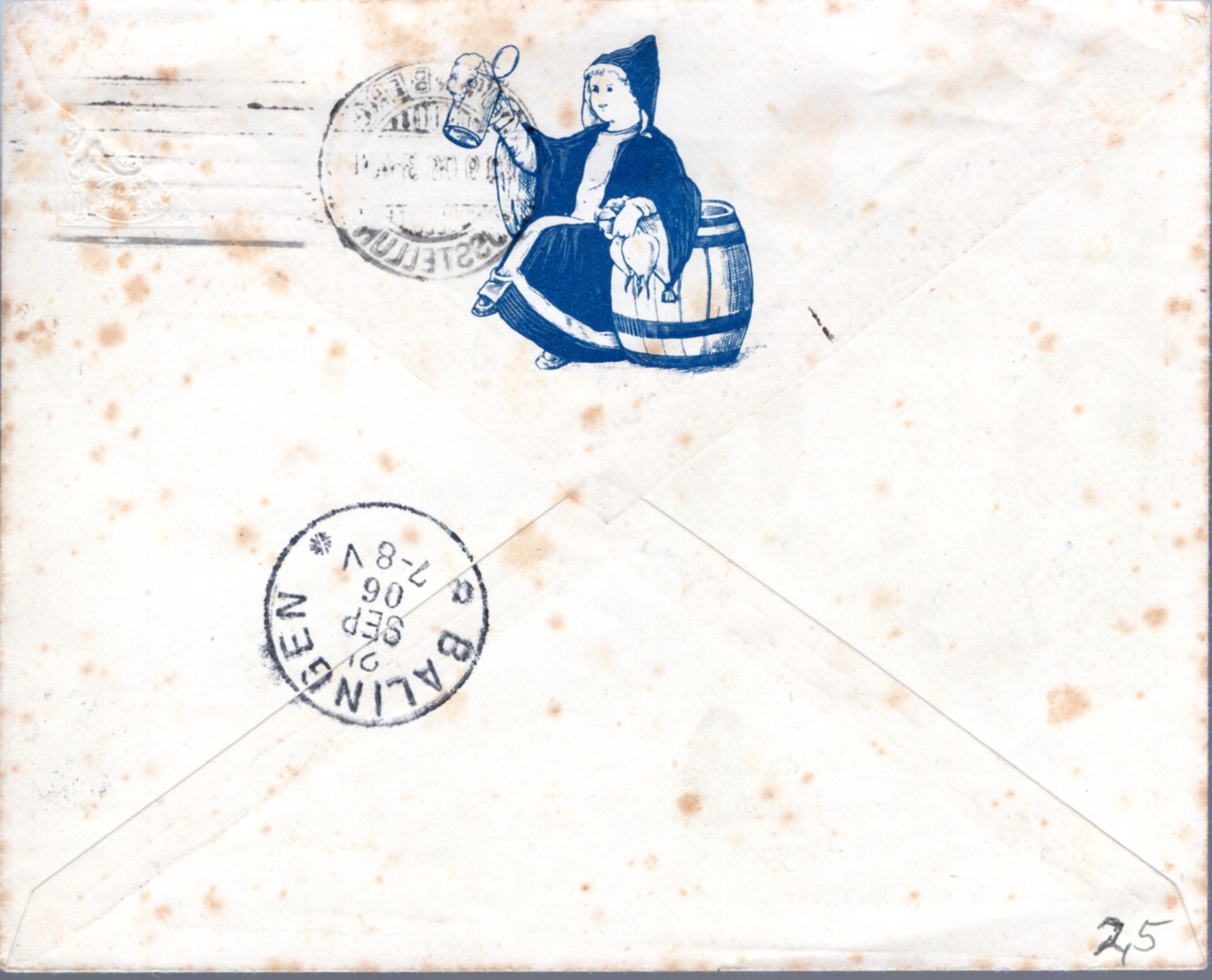 Rückseite - Münchner Kindle mit Bierfass