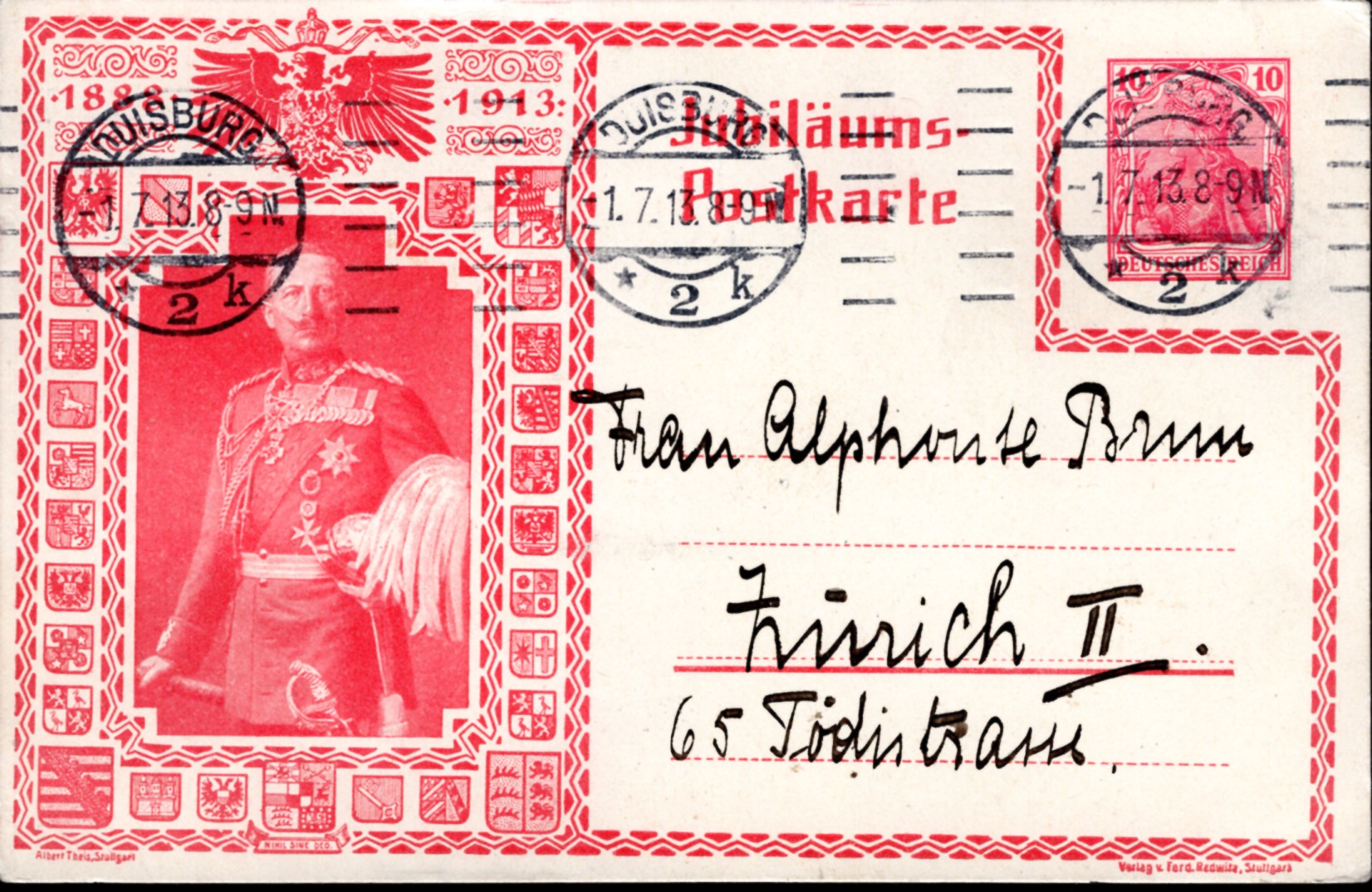 10 Pfg Germania Privatganzsache