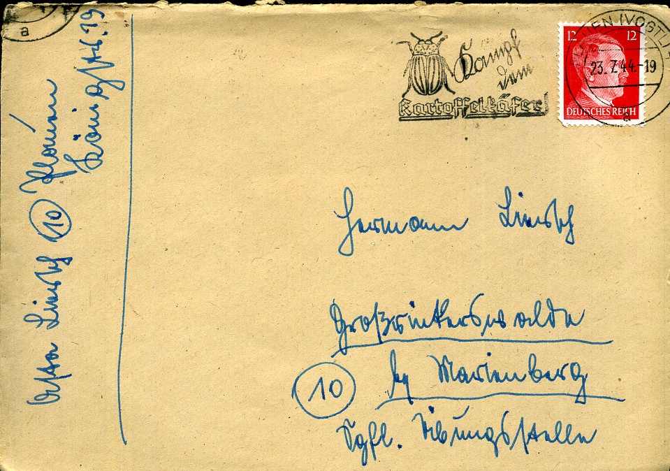 Kampf dem Kartoffelkäfer - Maschinenwerbestempel - Plauen