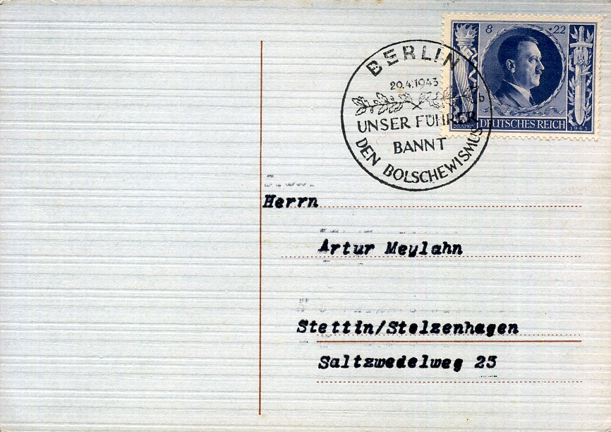 Unser Führer bannt den Bolschewismus - Sonderstempel - Berlin
