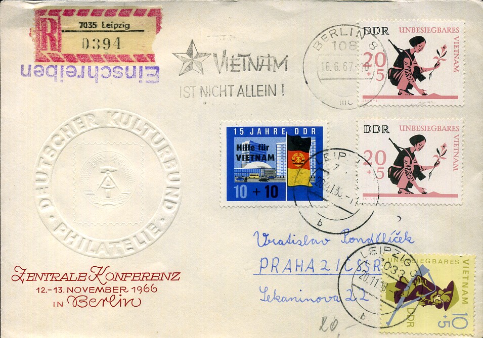 Vietnam ist nicht allein! - Maschinenwerbestempel - Berlin 8