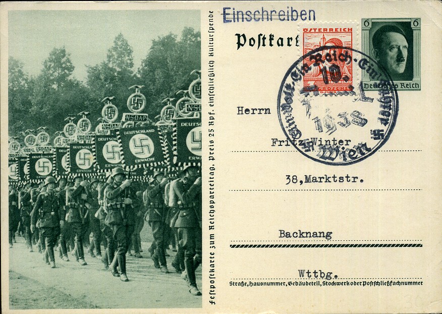 Ein Volk - Ein Reich - Ein Führer - Sonderstempel - Wien