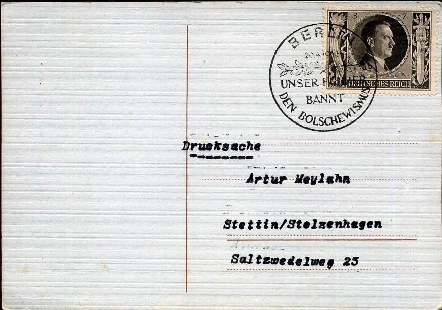 Unser Führer bannt den Bolschewismus - Sonderstempel - Berlin