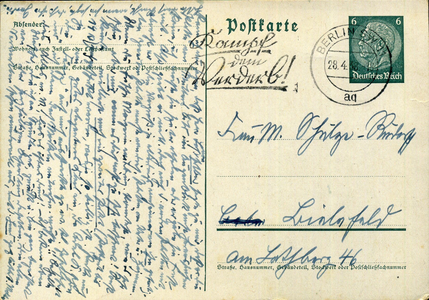 Kampf dem Verderb! - Maschinenwerbestempel - Berlin