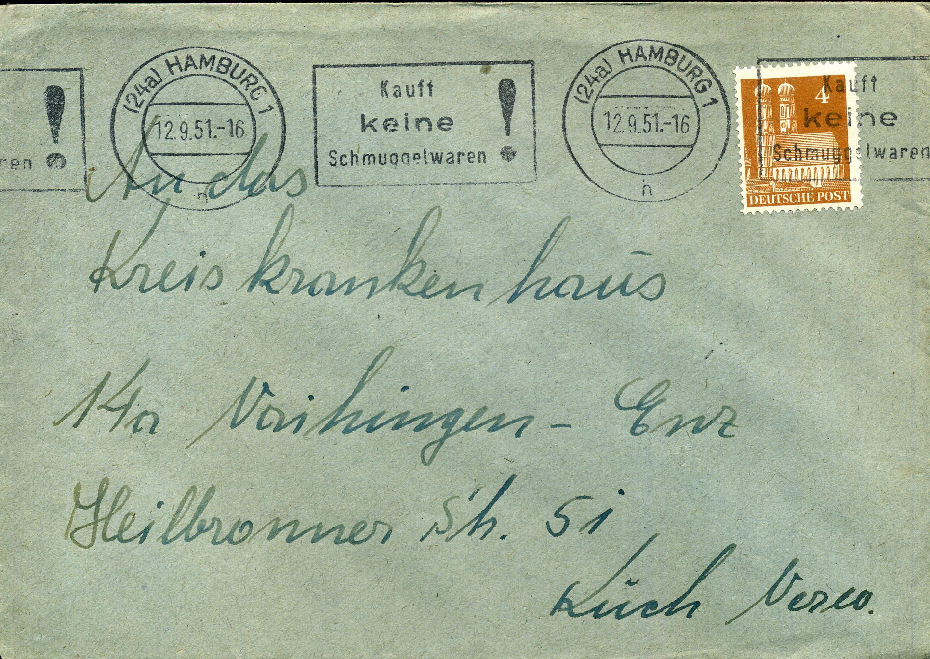 Kauft keine Schmuggelwaren! - Maschinenwerbestempel - Hamburg