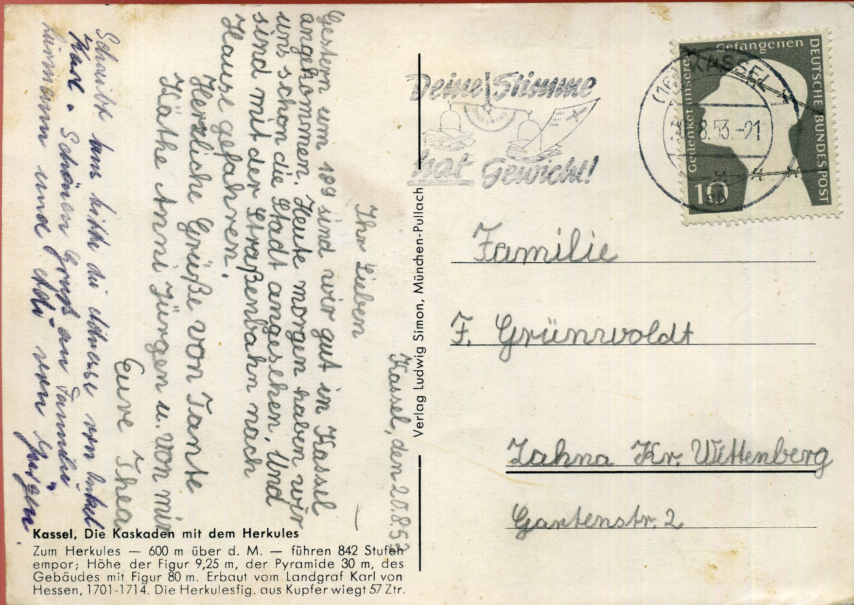 Deine Stimme hat Gewicht - Maschinenwerbestempel - Kassel 7