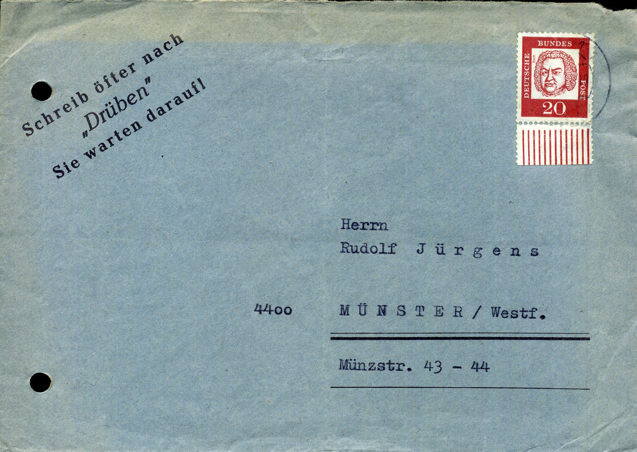 Schreib öfter nach Drüben Sie warten darauf! - Zudruck - Bochum