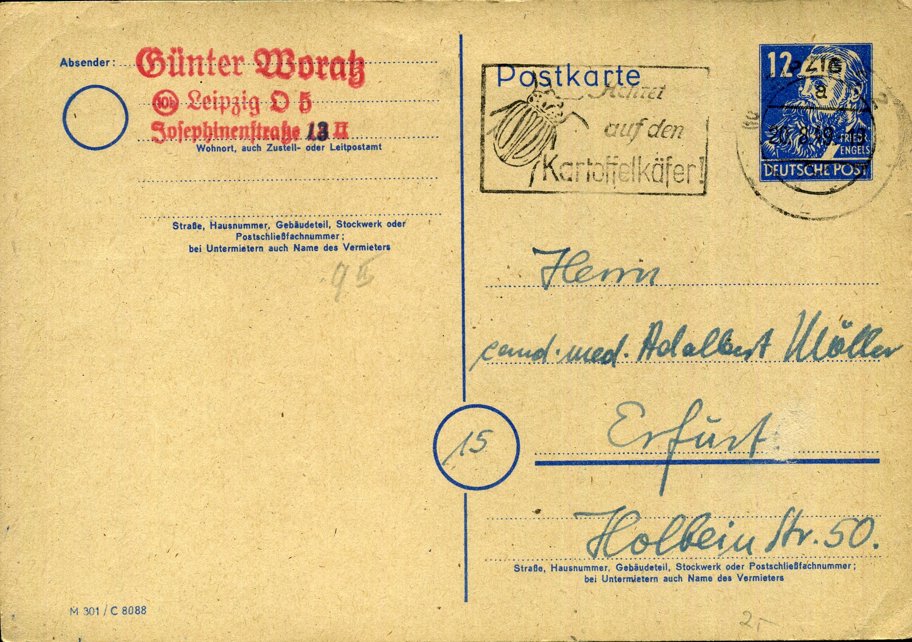 Achtet auf den Kartoffelkäfer - Handwerbestempel - Leipzig C2