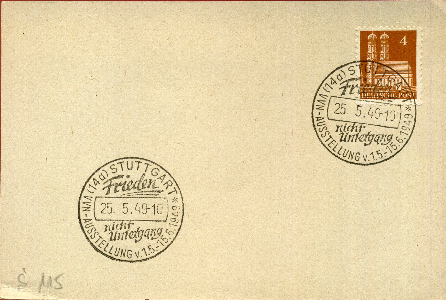 Frieden nicht Untergang - Handwerbestempel - Stuttgart
